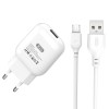 Адаптер мережевий XO Micro USB Cable charger L37 |1USB, 2.1A| white