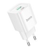 Адаптер мережевий HOCO Charm charger C147A |1USB/1Type-C, 20W/3A, PD/QC| white