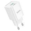 Адаптер мережевий HOCO Charm charger C149A |1USB/1Type-C, 30W/3A, PD/QC| white