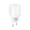 Адаптер мережевий Borofone Lustrous charger BA93A |1USB/1Type-C, 20W/3A, PD/QC| white