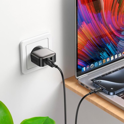 Адаптер мережевий Borofone Absolute dual-port charger BAS51A |2USB, 12W/2.4A| black