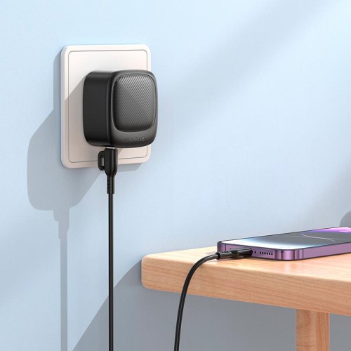 Адаптер мережевий Borofone Lucky PD charger BAS23A |2USB/1Type-C, 30W/3A, PD/QC| black