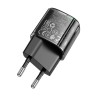 Адаптер мережевий Borofone Sunlight charger BN17 |1USB/1Type-C, 20W/3A, PD/QC| black