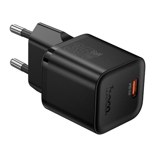 Адаптер мережевий HOCO Ingenious single port PD charger N66 |1Type-C, 35W/3A, PD/QC| black