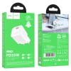 Адаптер мережевий HOCO Ingenious single port PD charger N66 |1Type-C, 35W/3A, PD/QC| white