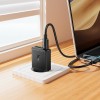 Адаптер мережевий HOCO Speed PD ultra-thin charger N73 |1Type-C/1USB, 20W/3A, PD/QC| black