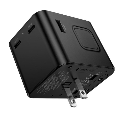 Адаптер мережевий HOCO Changer 4-port universal charger AC30 |2USB/2Type-C, 17W Max| black
