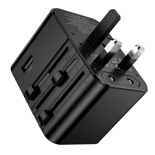 Адаптер мережевий HOCO Changer 4-port universal charger AC30 |2USB/2Type-C, 17W Max| black