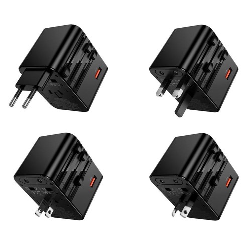 Адаптер мережевий HOCO Changer 3-port PD universal charger AC31 |1USB/2TypeC, PD/QC, 25W/3.4A| black