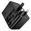 Адаптер мережевий HOCO Changer 5-port PD universal charger AC32 |2USB/3TypeC, PD/QC, 45W/3A| black