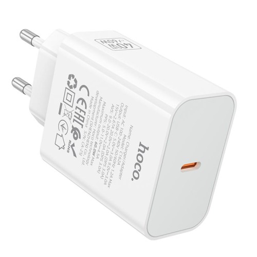 Адаптер мережевий HOCO Source single port PD charger C162A |1Type-C, 40W/3A, PD/QC| black
