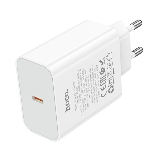 Адаптер мережевий HOCO Source single port PD charger C162A |1Type-C, 40W/3A, PD/QC| black