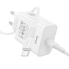 Адаптер мережевий HOCO C to C cable Source single port PD charger set C162A |1Type-C, 40W/3A, PD/QC| white