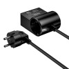 Адаптер мережевий HOCO Win 1 position PD desktop socket AC33 (L=1.5M) |2Type-C/1USB/DC, 30W/3A, PD/QC| black