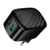 Адаптер мережевий HOCO folding charger CS102A|1USB/1Type-C, 30W/3A, PD/QC| black
