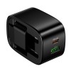Адаптер мережевий HOCO folding charger CS102A|1USB/1Type-C, 30W/3A, PD/QC| black