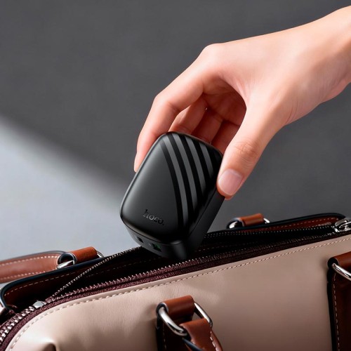 Адаптер мережевий HOCO folding charger CS102A|1USB/1Type-C, 30W/3A, PD/QC| black