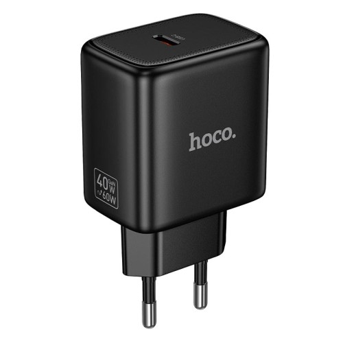 Адаптер мережевий HOCO Profit single port PD charger N83 |1Type-C, 40W/3A, PD/QC| black