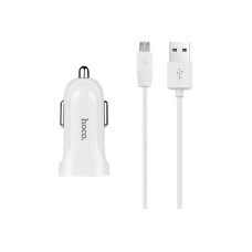 Адаптер автомобільний Hoco Micro cable Z2 |1USB, 1.5А| white