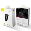 Адаптер автомобільний BASEUS Square metal |QC3.0, 2USB, 30W, 5A| black