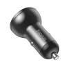 Адаптер автомобільний BASEUS Digital Display Dual USB |2USB, 4.8A, 24W| (CCBX-0S) grey