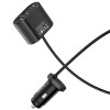 Адаптер автомобільний Hoco with LED Companheiro Front and Rear Seat Z35 |3USB/1Type-C,PD3.0/QC3.0, 3A| black
