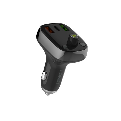 Адаптер автомобільний Ldnio with Bluetooth FM C704Q |2USB/1Type-C, PD/QC4.0, 36W| black