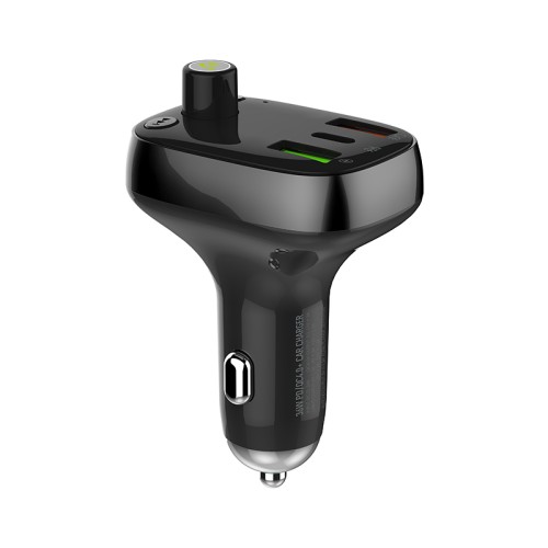 Адаптер автомобільний Ldnio with Bluetooth FM C704Q |2USB/1Type-C, PD/QC4.0, 36W| black