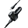 Адаптер автомобільний HOCO Micro USB Cable Leader Z36 |2USB, 2.4A| black