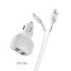 Адаптер автомобільний HOCO Micro USB Cable Leader Z36 |2USB, 2.4A| black