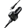 Адаптер автомобільний HOCO Type-C Cable Leader Z36 |2USB, 2.4A| white