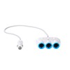 Адаптер автомобільний HOCO dual USB triple cigarette lighter charging adapter |3 Sockets/2USB, 3.1-12A, 15.5W| white