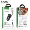 Адаптер автомобільний HOCO Micro USB cable Farsighted dual port QC3.0 car charger set Z39 |2USB, QC3.0, 3A/18W| blue