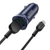 Адаптер автомобільний HOCO Micro USB cable Farsighted dual port QC3.0 car charger set Z39 |2USB, QC3.0, 3A/18W| blue
