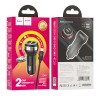 Адаптер автомобільний HOCO Type-C Cable Superior dual port car charger set Z40 |2USB, 2.4A| black