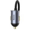Адаптер автомобільний BASEUS Share Together PPS multi-port Fast charging car charger with cord |2USB/2Type-C, 3A/120W, QC/PD, 1.5m| (CCBT-A0G) grey