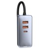Адаптер автомобільний BASEUS Share Together PPS multi-port Fast charging car charger with cord |2USB/2Type-C, 3A/120W, QC/PD, 1.5m| (CCBT-A0G) grey