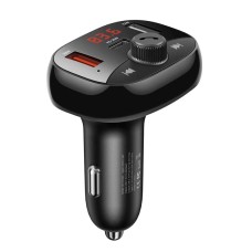 Адаптер автомобільний USAMS with Bluetooth FM Digital Display US-CC143 C25 |2USB/1Type-C, 3A/50W, QC/PD, TF| black