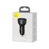 Адаптер автомобільний BASEUS Superme Digital Display PPS Dual Quick Charger Car Charger |1USB/1Type-C, 5A, 65+30w, QC/PD| (CCZX-01) black