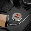 Адаптер автомобільний HOCO Micro USB Cable  Developer dual port car charger set NZ1 |2USB, 3A, 36W, QC| black