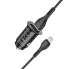 Адаптер автомобільний HOCO Micro USB Cable  Developer dual port car charger set NZ1 |2USB, 3A, 36W, QC| black