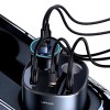Адаптер автомобільний USAMS Dual Cigarette Lighters Digital Fast Car Charger C28 US-CC151 |2USB/1Type-C, 245W/6A, PD/QC| black