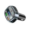 Адаптер автомобільний HOCO car BT FM transmitter E70 |2USB/Type-C, PD/QC, 30W/3A| black