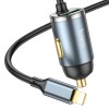 Адаптер автомобільний Hoco Lightning Cable Car charger NZ7 |1USB, 20W/3A, PD/QC| grey
