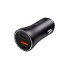 Адаптер автомобільний Baseus Golden Contactor Max Dual Fast Charger Car Charger |1USB/1Type-C, QC/PD, 60W/3A| grey