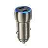 Адаптер автомобільний HOCO Tough dual port car charger Z48 |2Type-C, 40W/3A, PD/QC| Sapphire-blue