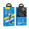 Адаптер автомобільний HOCO Type-C to Type-C Cable Tough dual port car charger Z48 |2Type-C, 40W/3A, PD/QC| Sapphire-blue