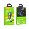 Адаптер автомобільний HOCO Type-C to Lightning Cable Tough dual port car charger Z48 |2Type-C, 40W/3A, PD/QC| Sapphire-blue