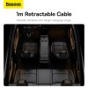 Baseus T-Space Series HUB for Tesla Cars With a retractable 45W type-C cable |2USB/2Type-C| black