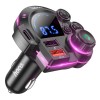 Адаптер автомобільний HOCO Legend car BT FM transmitter DFM01 |2USB/Type-C, PD/QC, 38W/3A| black